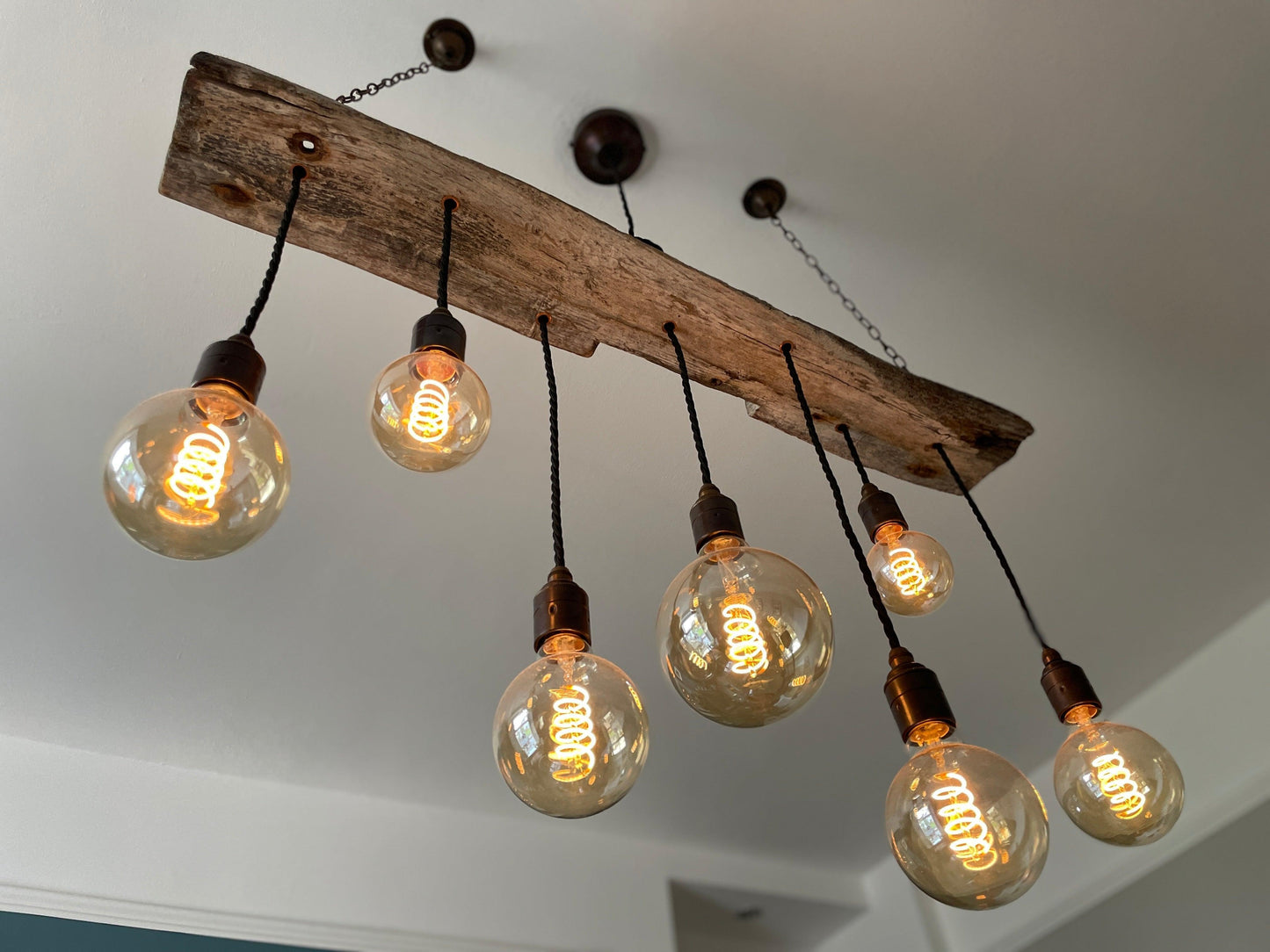 Ancient Wooden Beam Chandelier