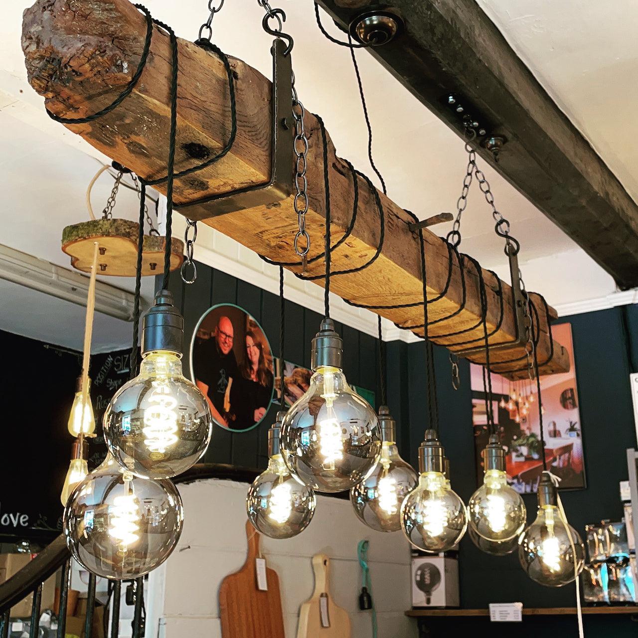 Ancient Wooden Beam Chandelier