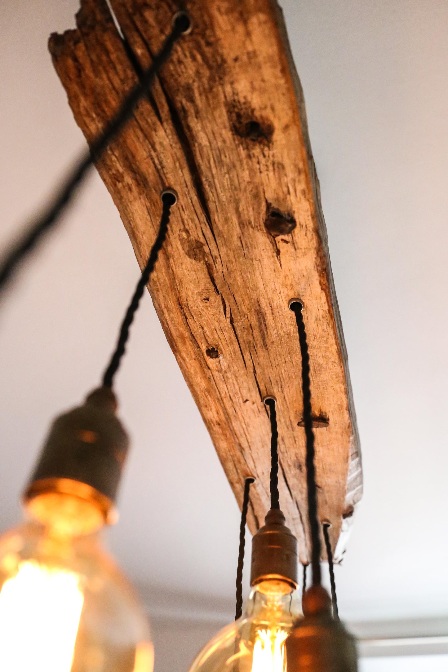 Ancient Wooden Beam Chandelier