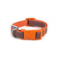 Ancol Collar Reflective Bone Orange 20-30cm