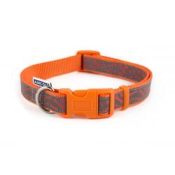 Ancol Collar Reflective Bone Orange 30-50cm