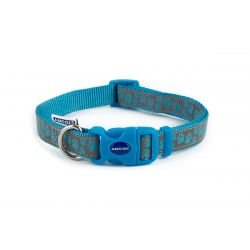 Ancol Collar Reflective Paw Blue 30-50cm