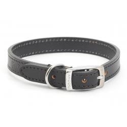 Ancol Leather Collar Black 26-31cm