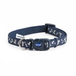 Ancol Reflective Bone Adjustable Collar Blue 30cm - 50cm