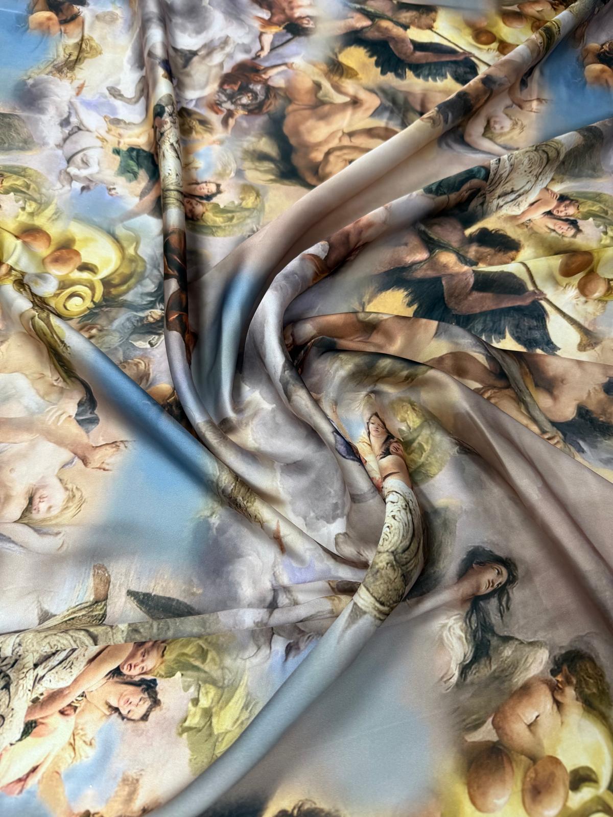 Angel Print Fabric by Metre