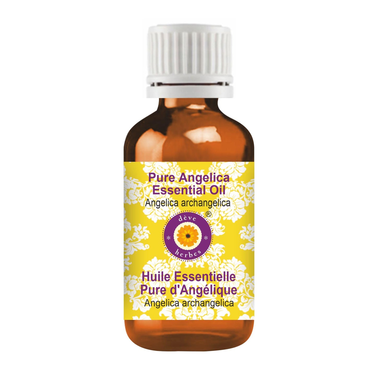 Deve Herbes Pure Angelica Essential Oil (Angelica archangelica) 5ml – Therapeutic Grade Steam Distilled (0.16 oz)
