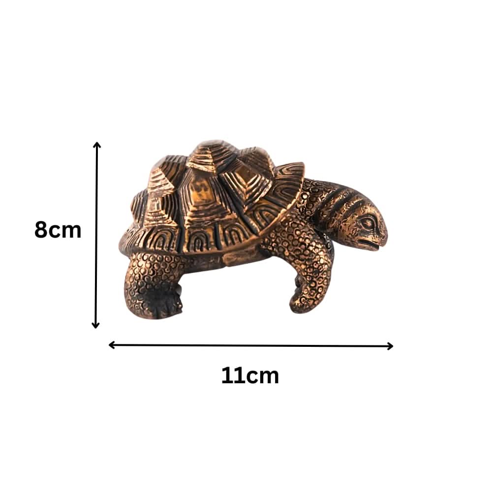 Tortoise Plant Pot Hanger Bronze Effect Resin Ornament 11cm