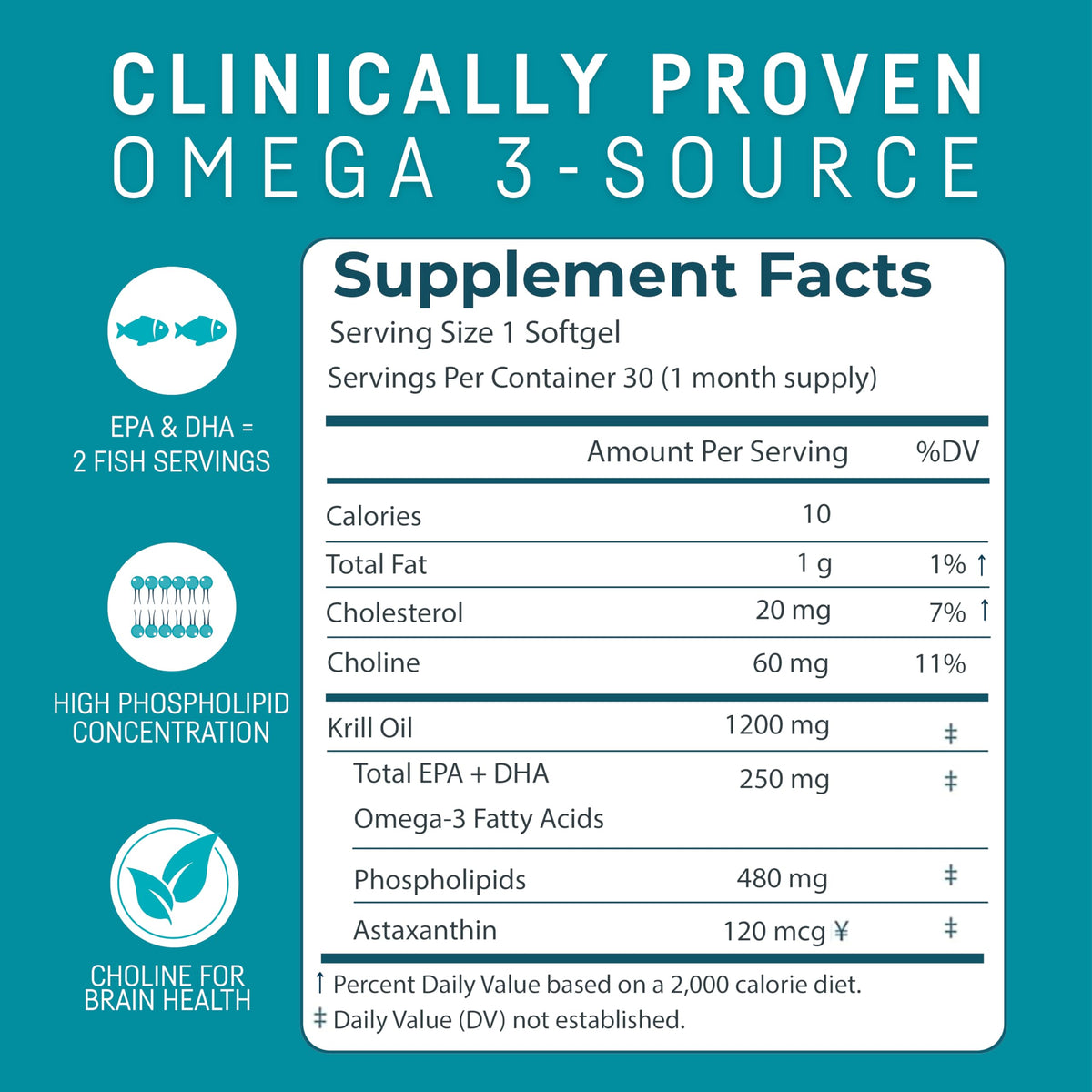Kori Krill Oil Omega-3 | Antarctic Krill Oil with Superior Absorption | Pack of 3