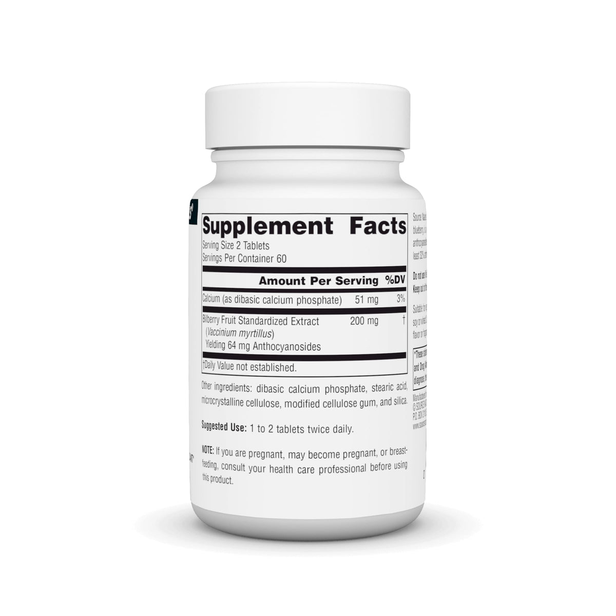 Source Naturals Bilberry Extract 100 mg | 120 Tablets | Anthocyanosides 32%