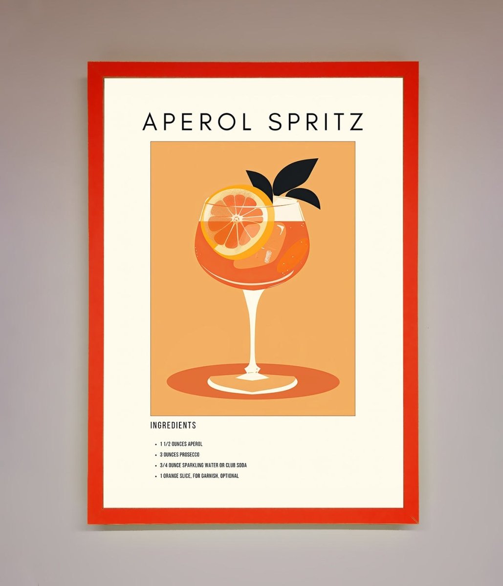 Aperol Spritz Cocktail Framed Print