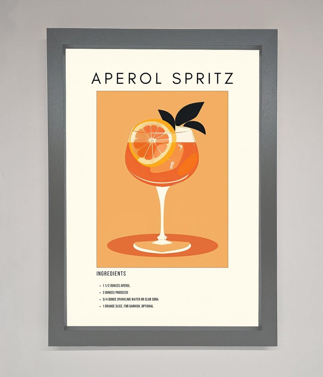 Aperol Spritz Cocktail Framed Print