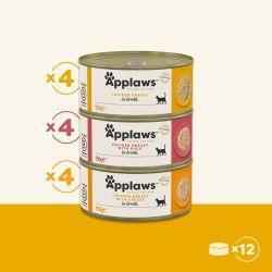 Applaws Natural Wet Cat Food Chicken Selection in Broth 12pk, 156g