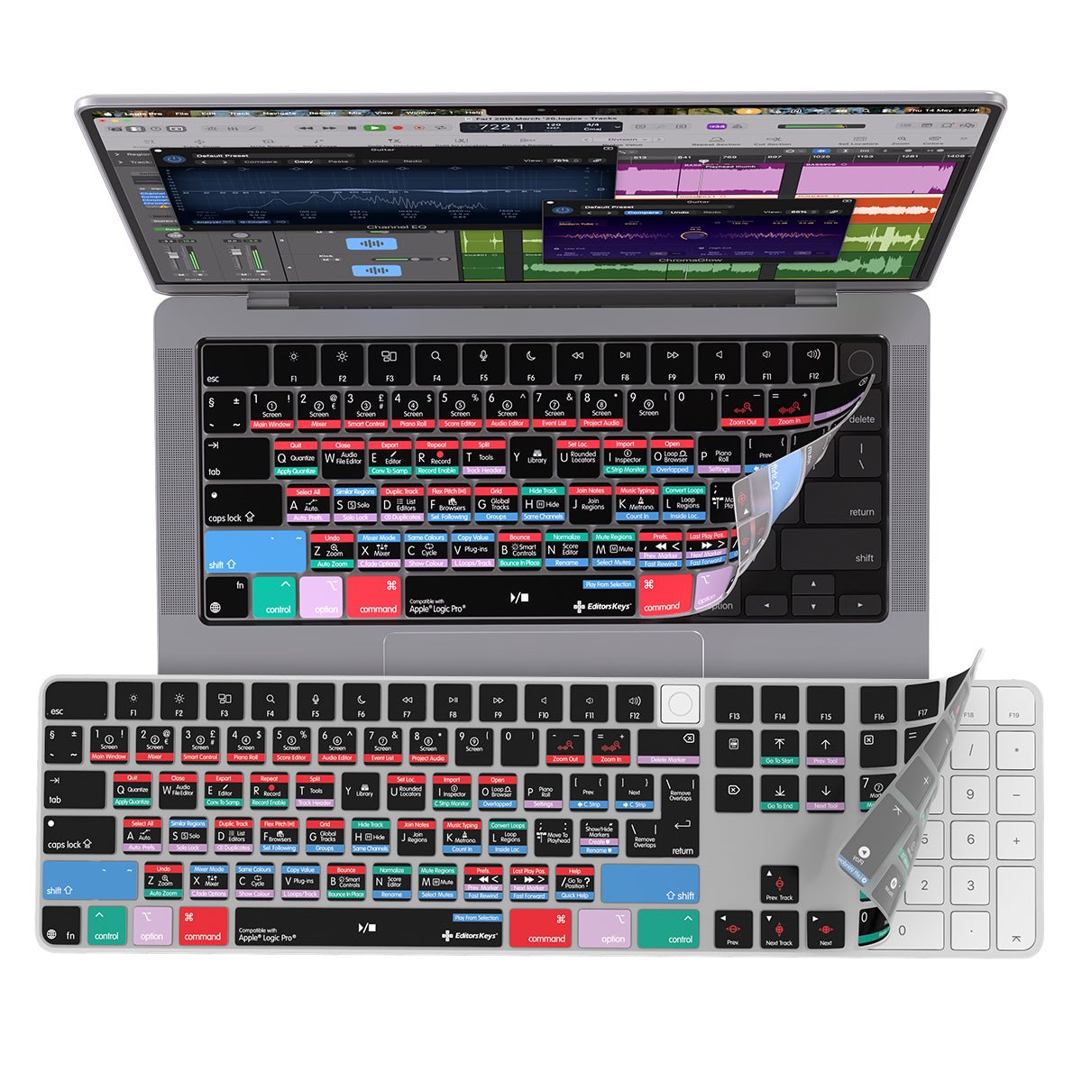Apple Logic Pro Keyboard Covers for MacBook and iMac