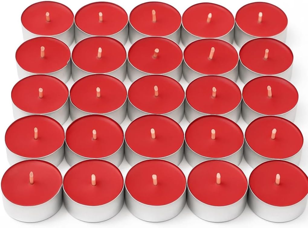 Apple Spiced Scented Tea Light Candles 4 Hour Burn Pack of 25