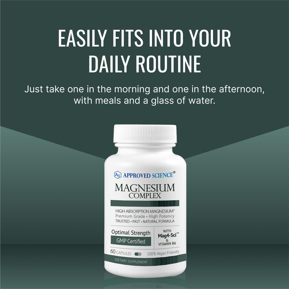 Approved Science Magnesium Complex | High Absorption Magnesium (60 Capsules)