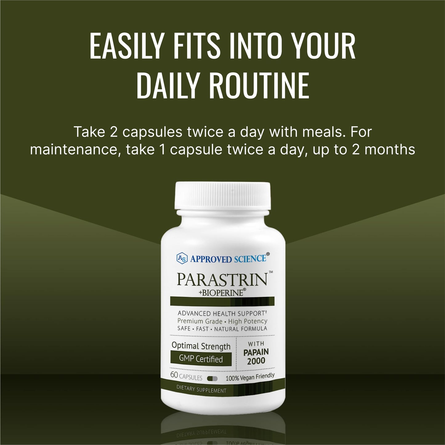 Approved Science Parastrin - 120 Capsules | Cleanse & Gut Health | Vegan