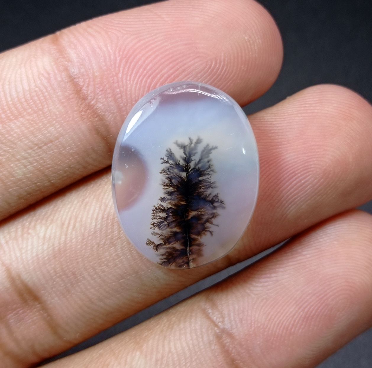 18.7ct Natural Dendritic Agate - Shajri Aqeeq -23x18x5mm