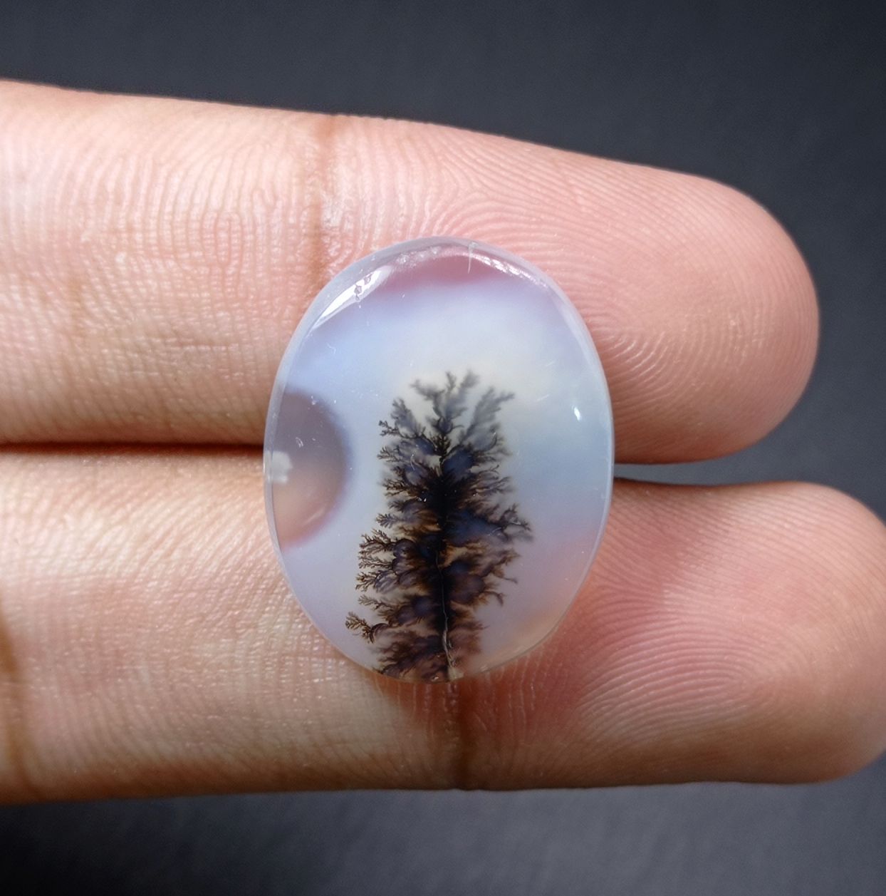 18.7ct Natural Dendritic Agate - Shajri Aqeeq -23x18x5mm
