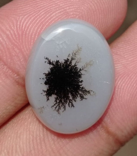 19.7ct Natural Dendritic Agate - Shajri Aqeeq -21.5x17x6mm