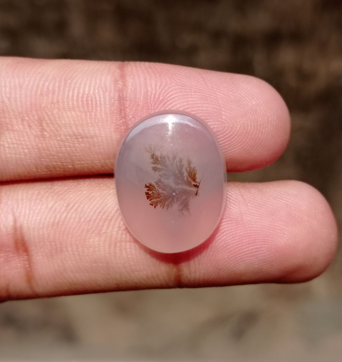 19.3ct Natural Dendritic Agate - Shajri Aqeeq -22x18x5mm