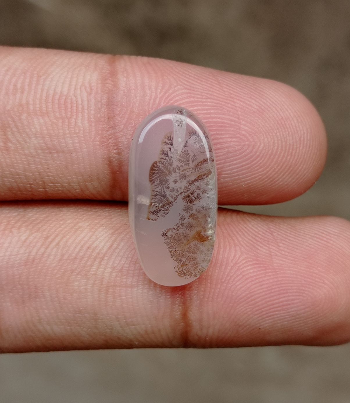 10.9ct Natural Dendritic Agate - Shajri Aqeeq -21x10x5mm
