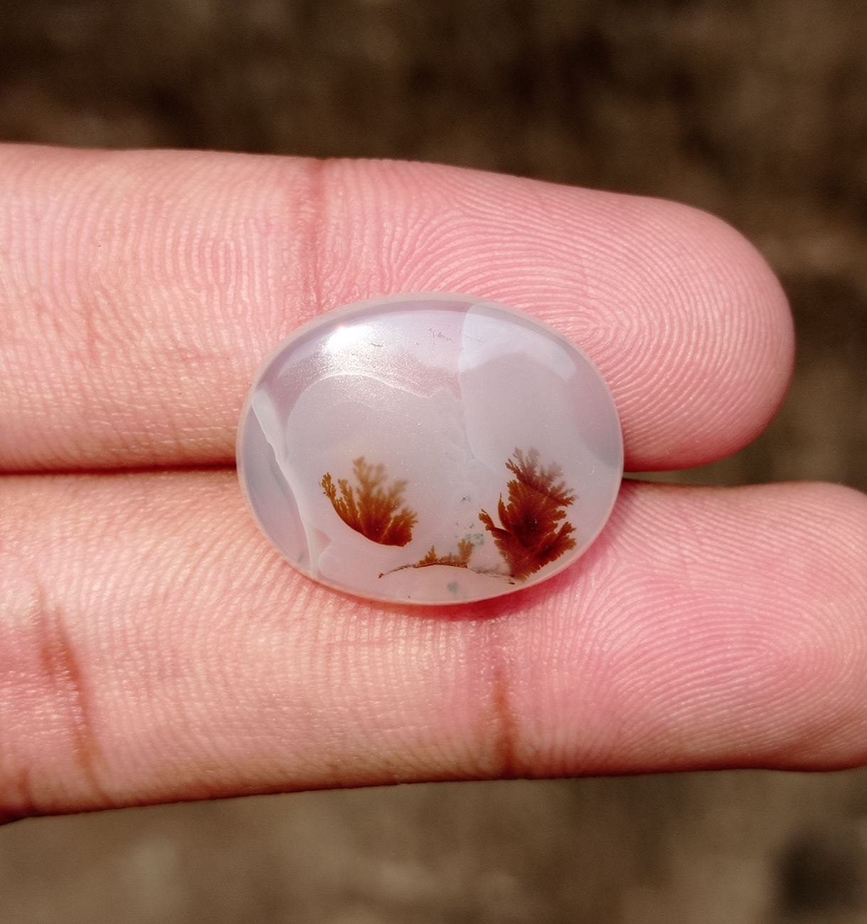 17.9ct-Natural Dendritic Agate - Shajri Aqeeq -22x17x6mm