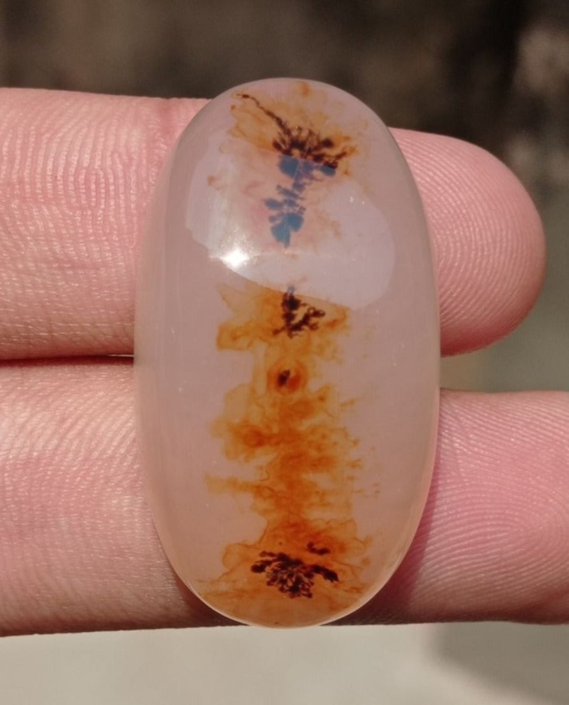 73.7ct Natural Dendritic Agate - Shajri Aqeeq -37.5x20x12mm