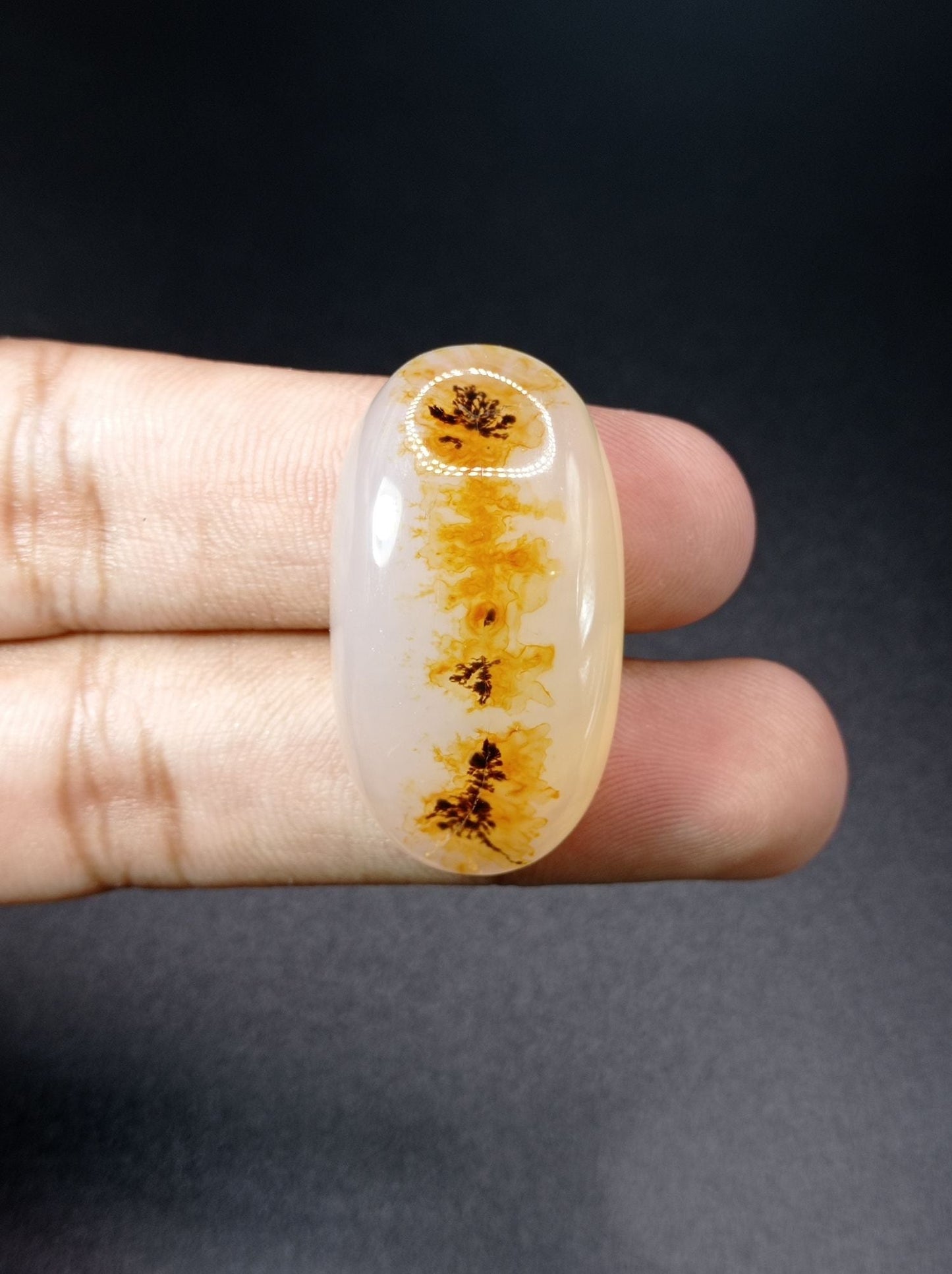 73.7ct Natural Dendritic Agate - Shajri Aqeeq -37.5x20x12mm