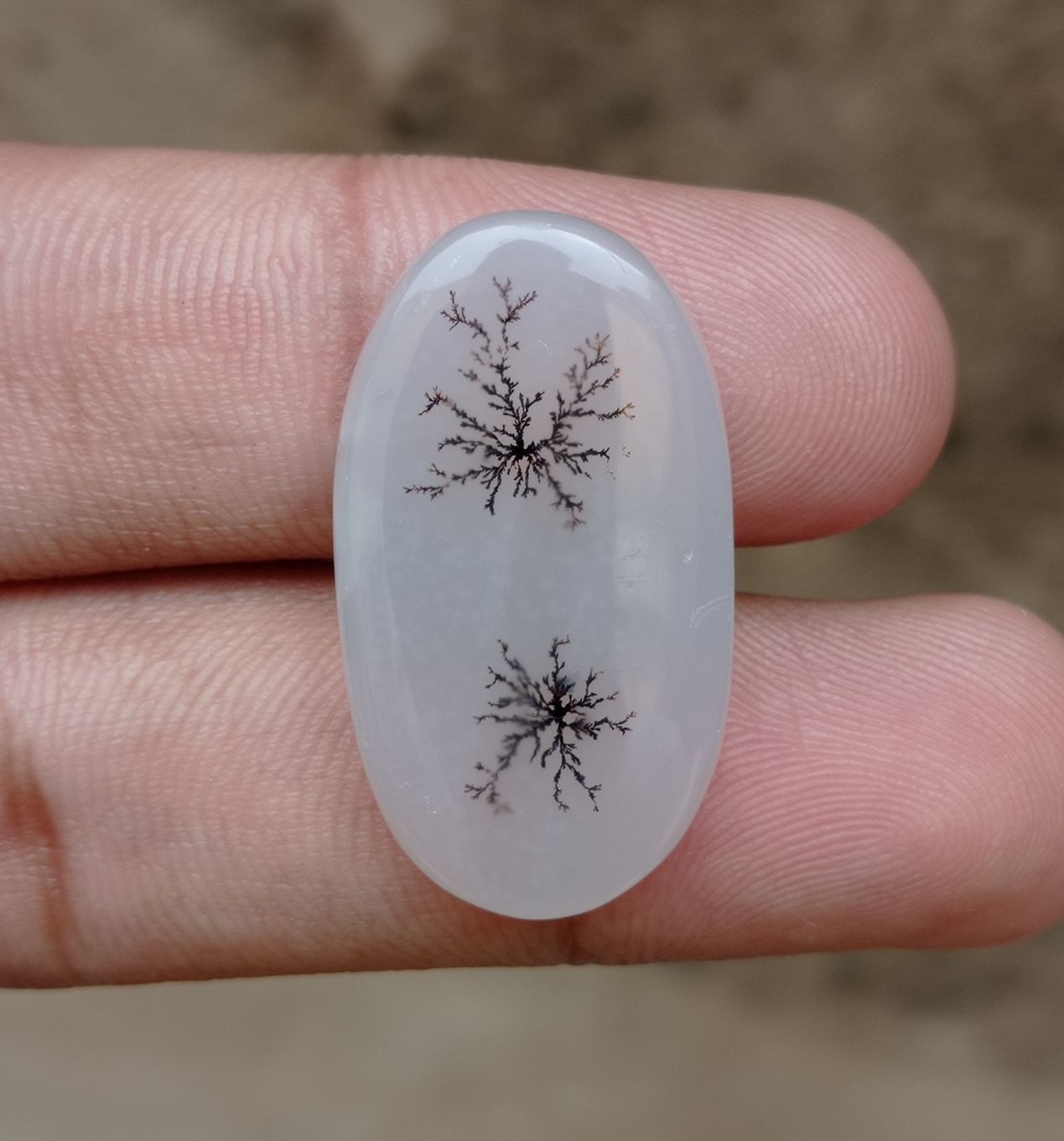 29.1ct Natural Dendritic Agate - Shajri Aqeeq -31x17x5mm