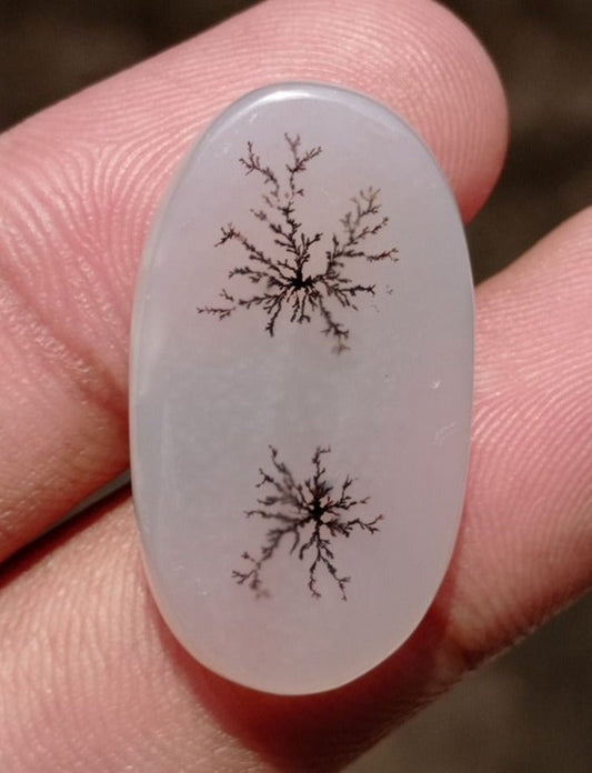 29.1ct Natural Dendritic Agate - Shajri Aqeeq -31x17x5mm