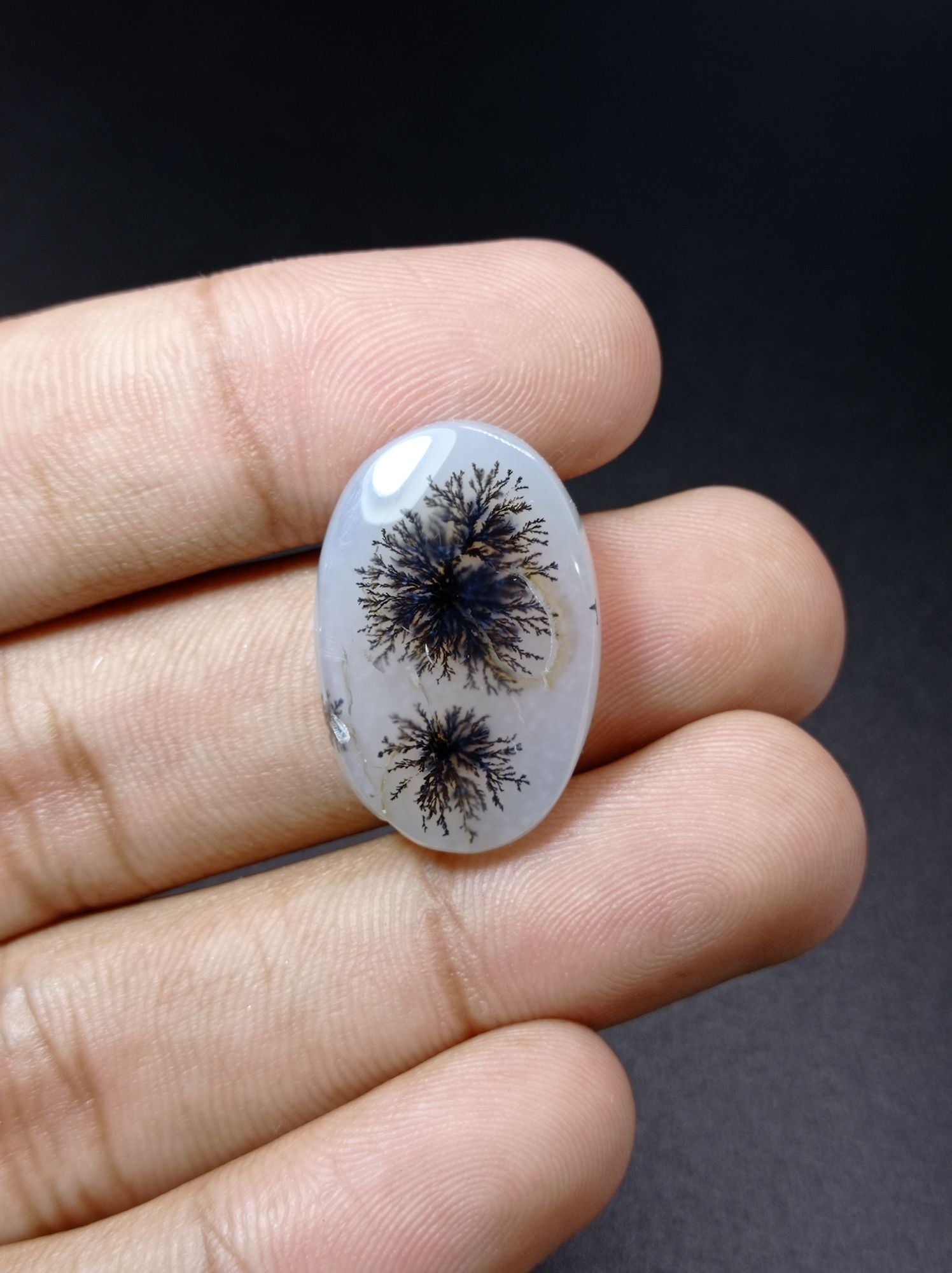 26ct Natural Dendritic Agate - Shajri Aqeeq -27x18x6mm