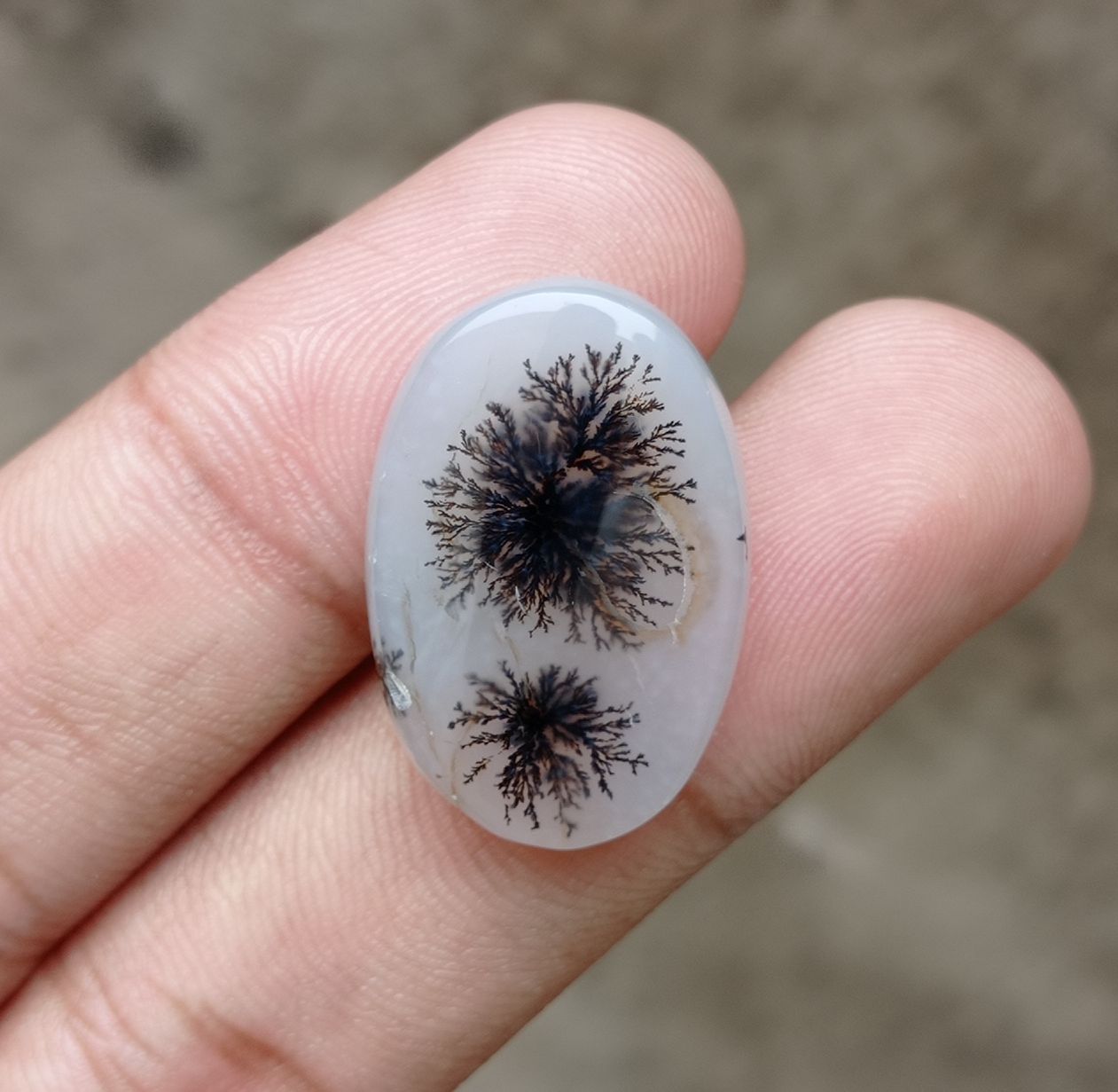 26ct Natural Dendritic Agate - Shajri Aqeeq -27x18x6mm