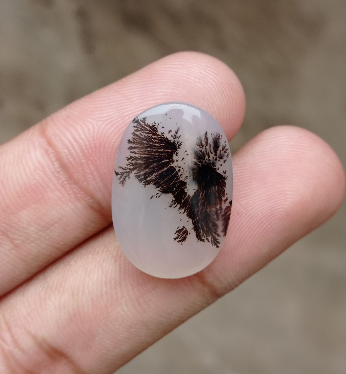 23.4ct Natural Dendritic Agate - Shajri Aqeeq -25x17x6mm