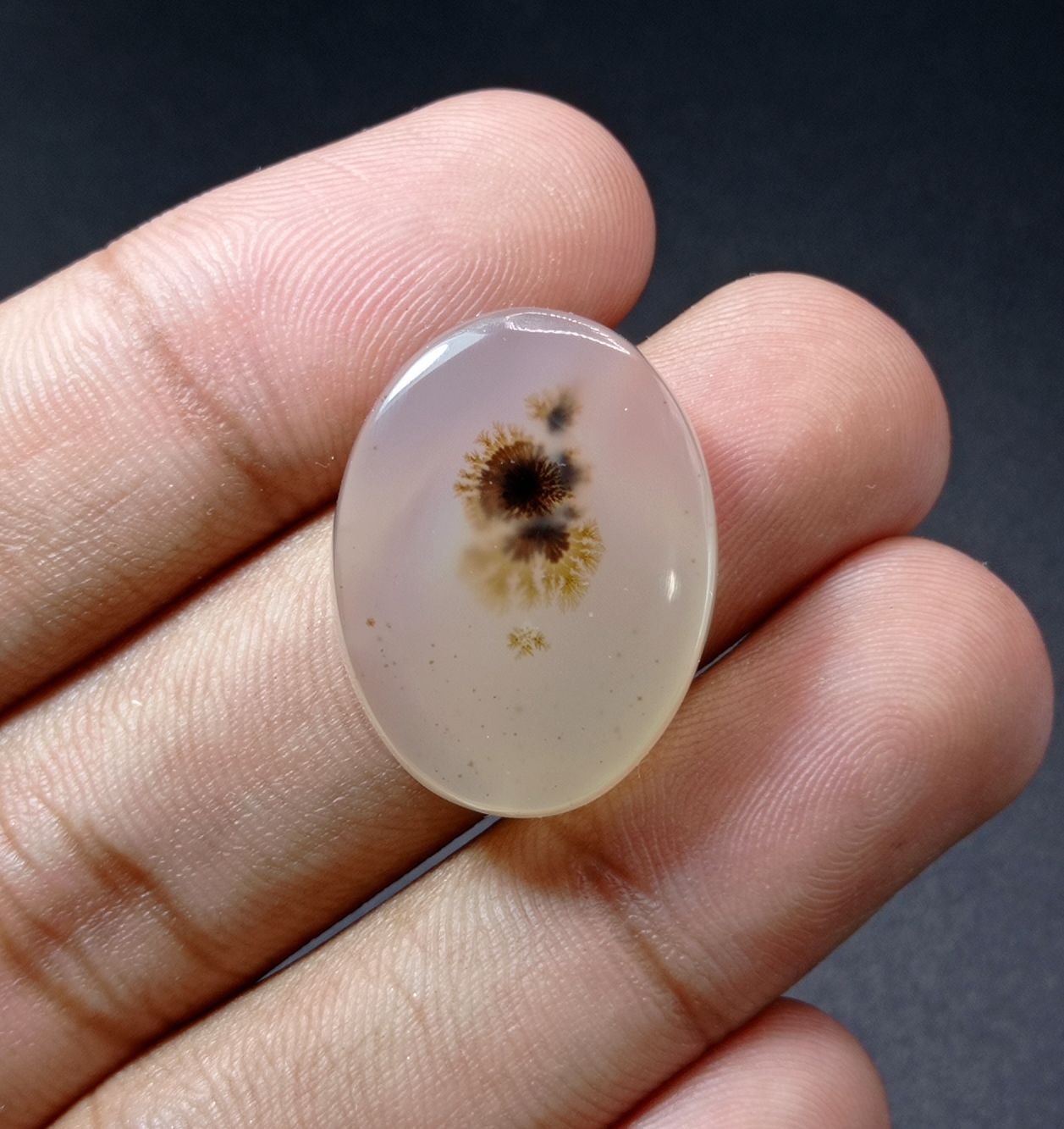 34.8ctNatural Dendritic Agate - Shajri Aqeeq -26x20x7mm