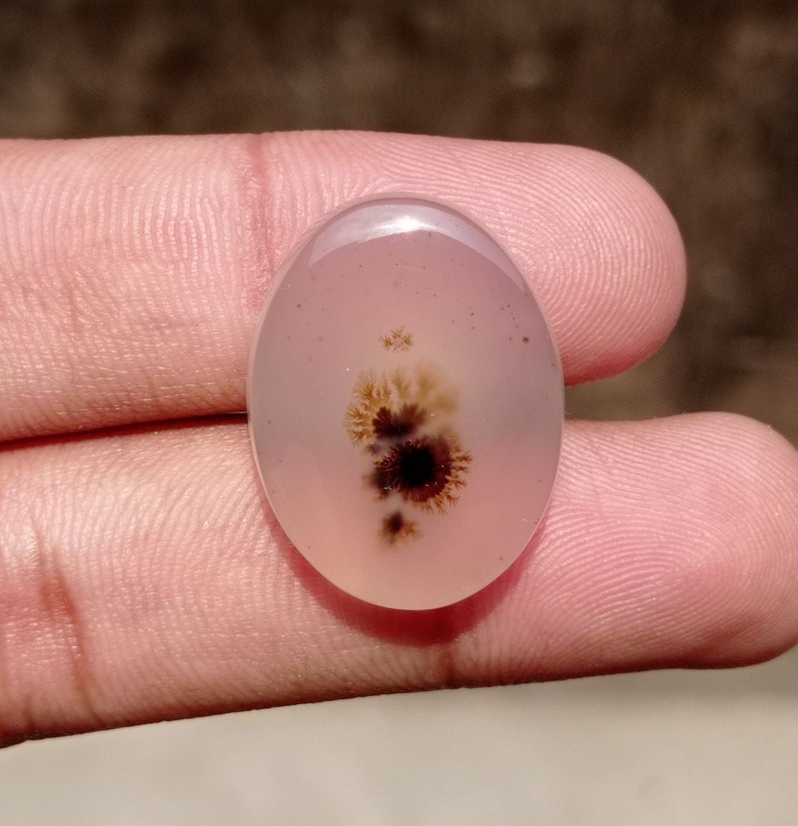 34.8ctNatural Dendritic Agate - Shajri Aqeeq -26x20x7mm