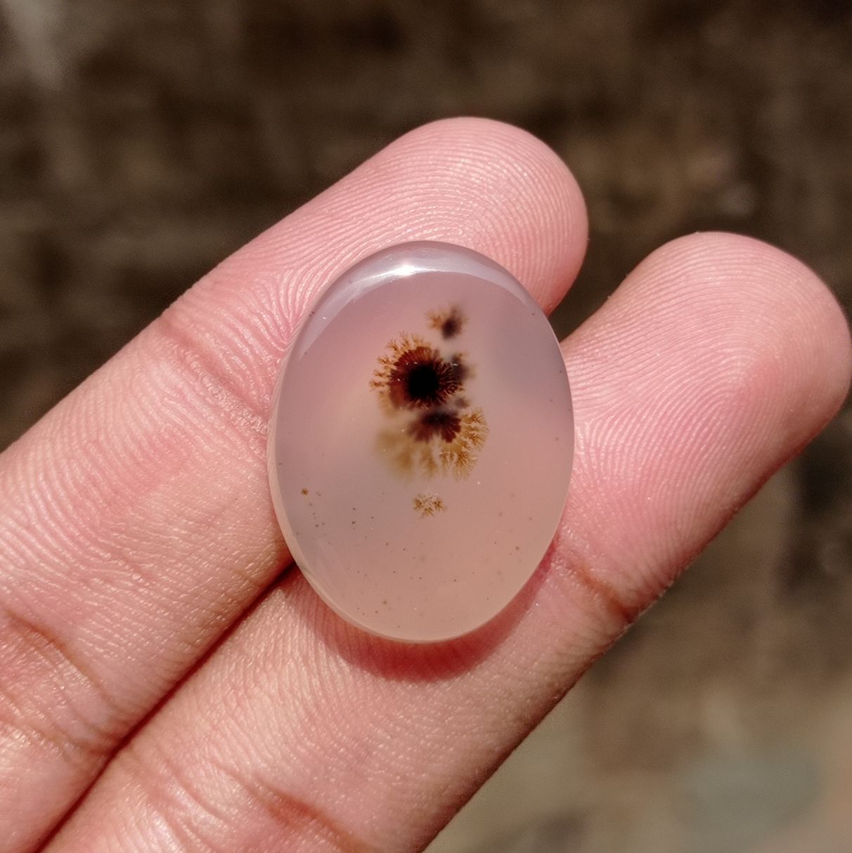 34.8ctNatural Dendritic Agate - Shajri Aqeeq -26x20x7mm