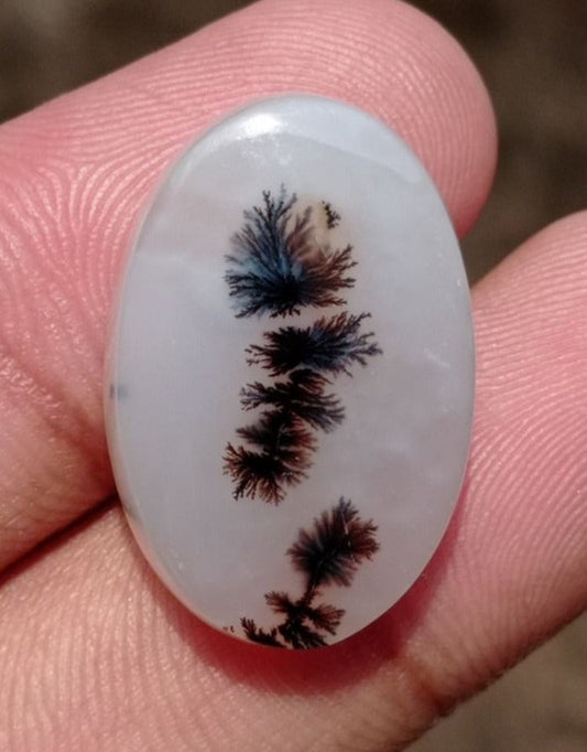 27.5ct Natural Dendritic Agate - Shajri Aqeeq -26x17x6mm