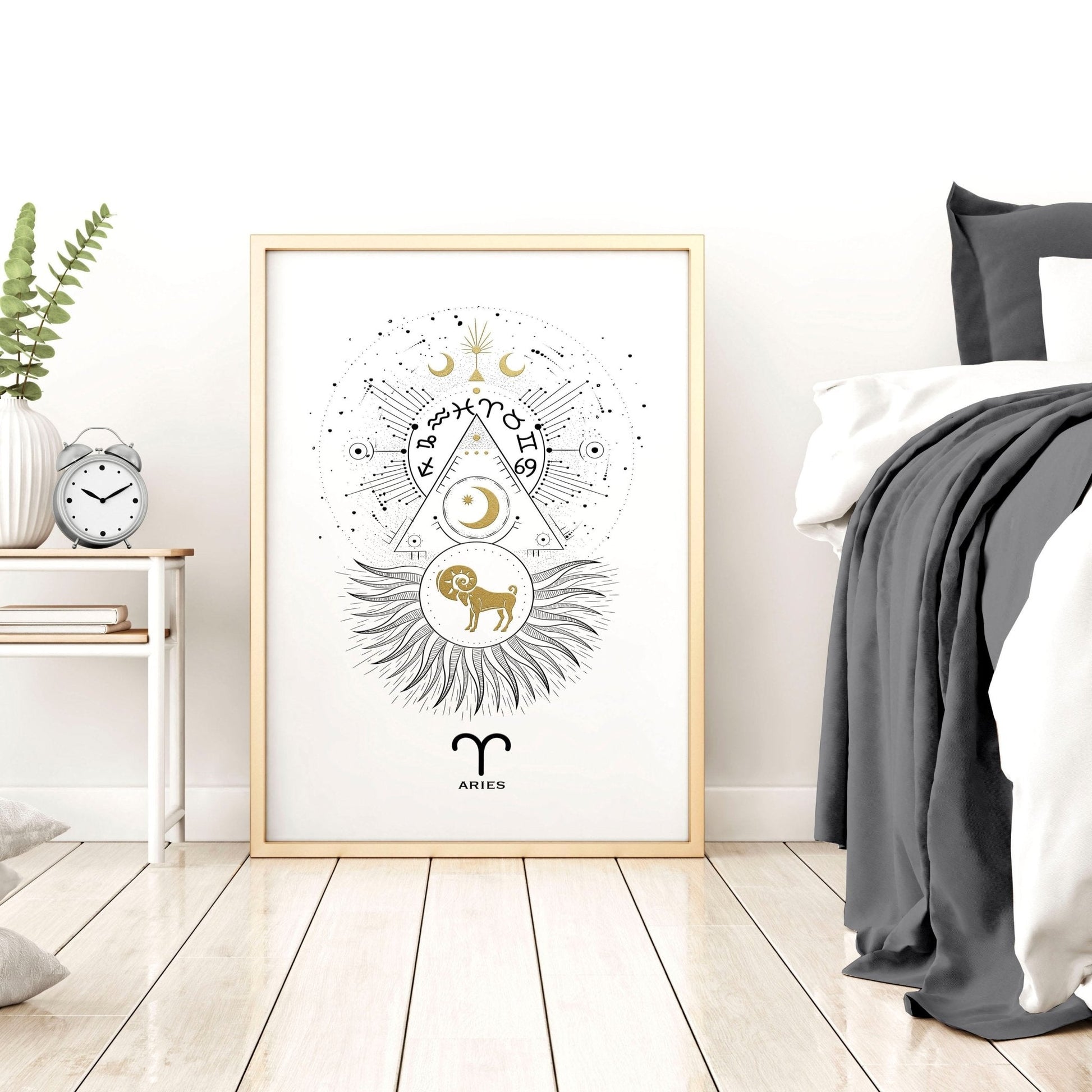 Aries zodiac sign wall art print | Zodiac sign horoscopes