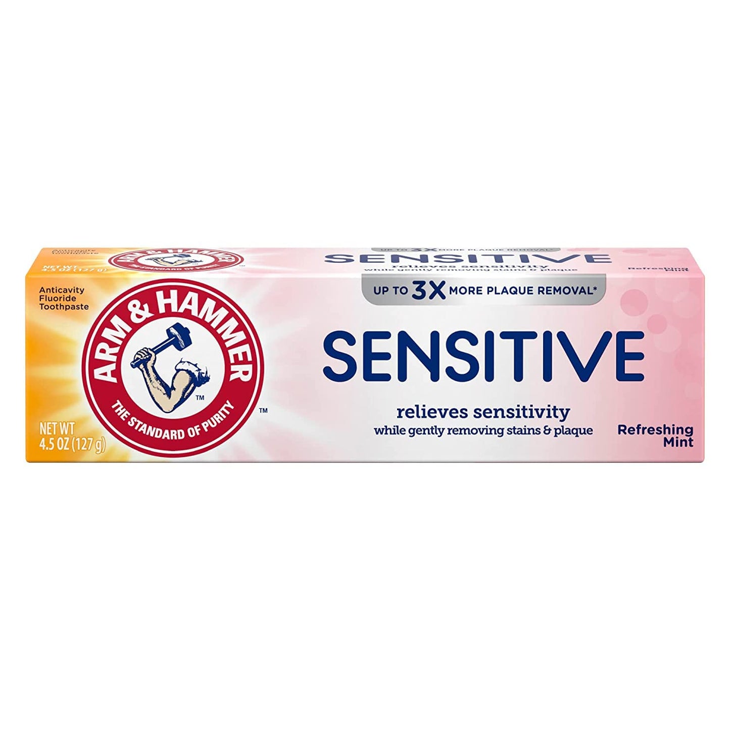 ARM & HAMMER Sensitive Teeth & Gums Toothpaste 4.5 oz Pack of 4 | Baking Soda Whitening & Sensitive Relief