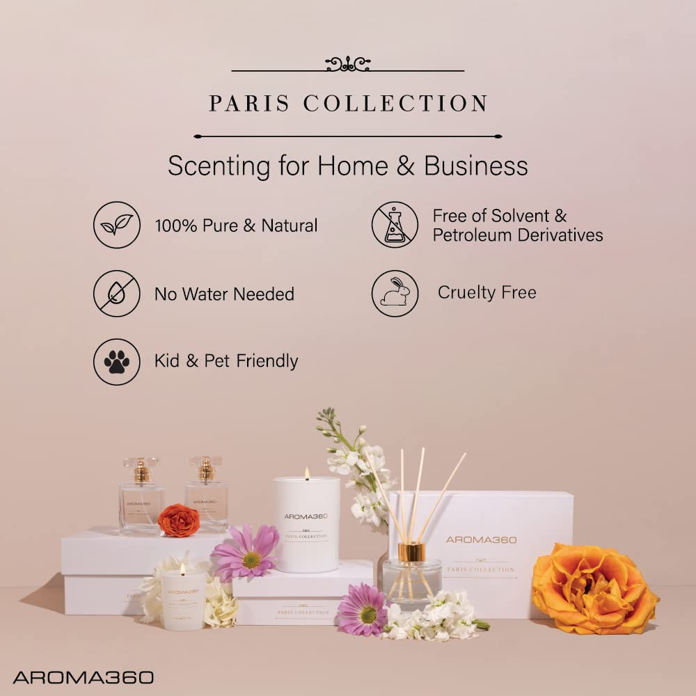 Aroma360 Paris Collection Chandelier Trio – Bergamot, Jasmine, Saffron & Sweet Berry Soy Candles