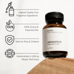 AromaTech Santal Escape Aroma Essential Oil Blend – Ocean Air, Sandalwood & Iris | Luxury Hotel Inspired 16 oz / 500 mL