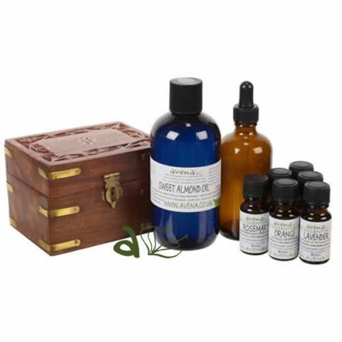 Aromatherapy Starter Kit - Essential Oils Carrier Oil - Gift Box - 6 Oils -