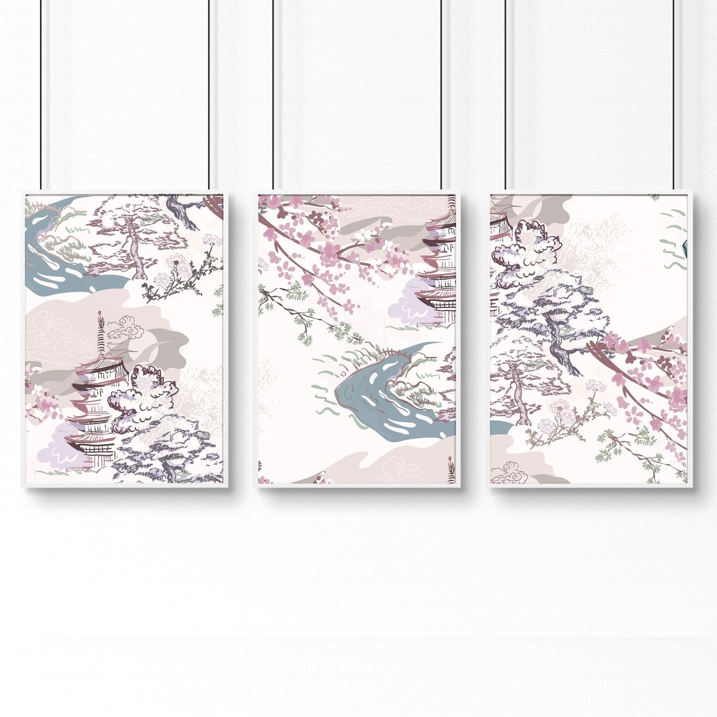 Art for a bathroom | set of 3 wall prints