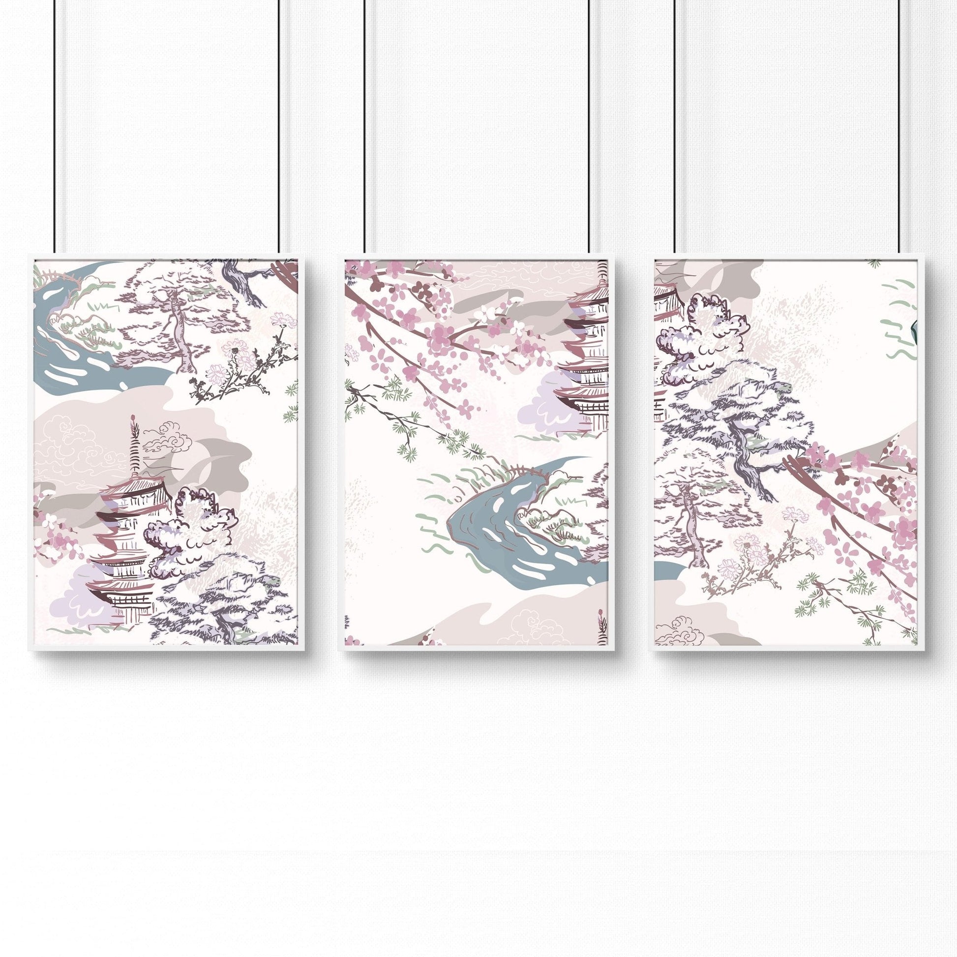 Art for a bathroom | set of 3 wall prints