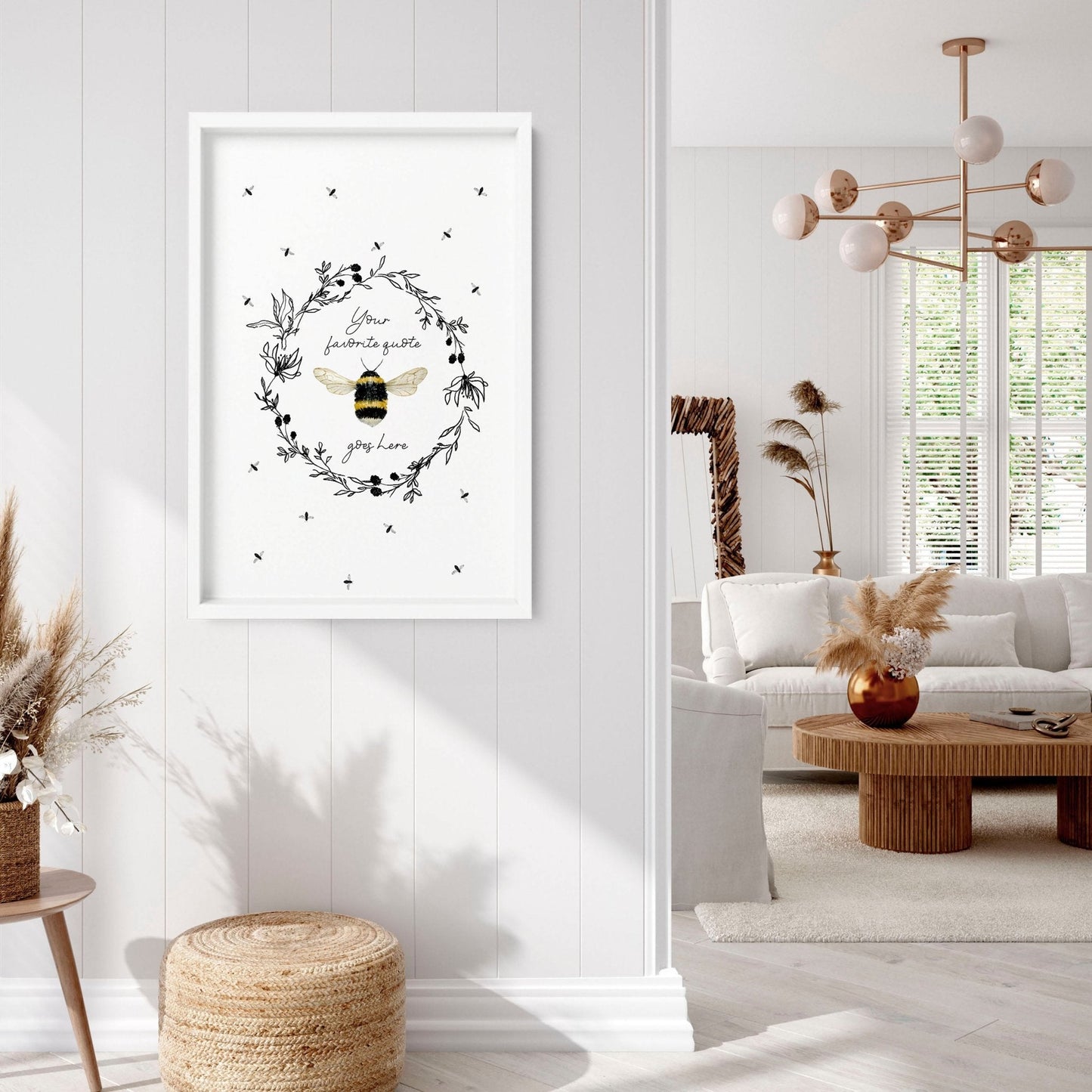 Bees wall art print for Kitchen