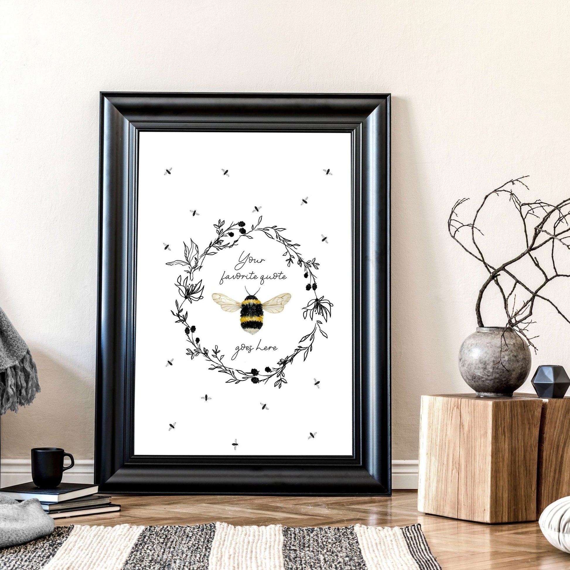 Bees wall art print for Kitchen