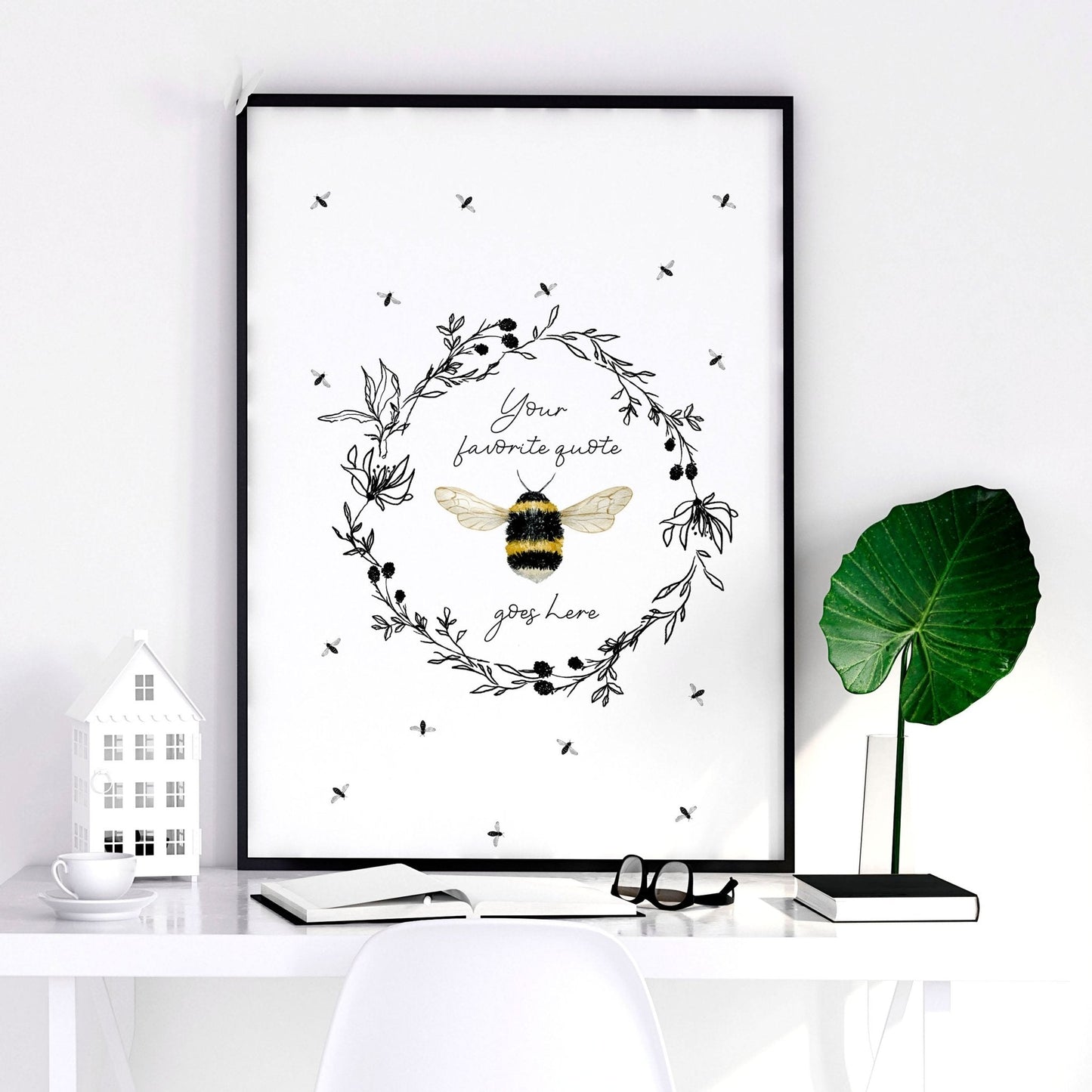 Bees wall art print for Kitchen