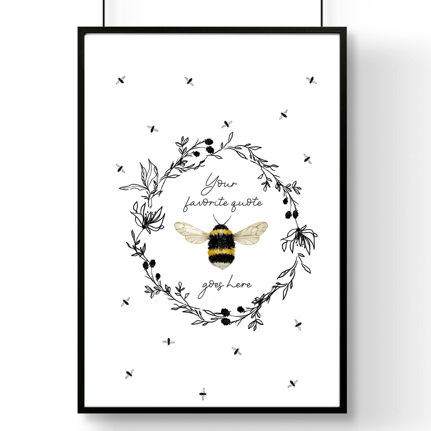 Bees wall art print for Kitchen