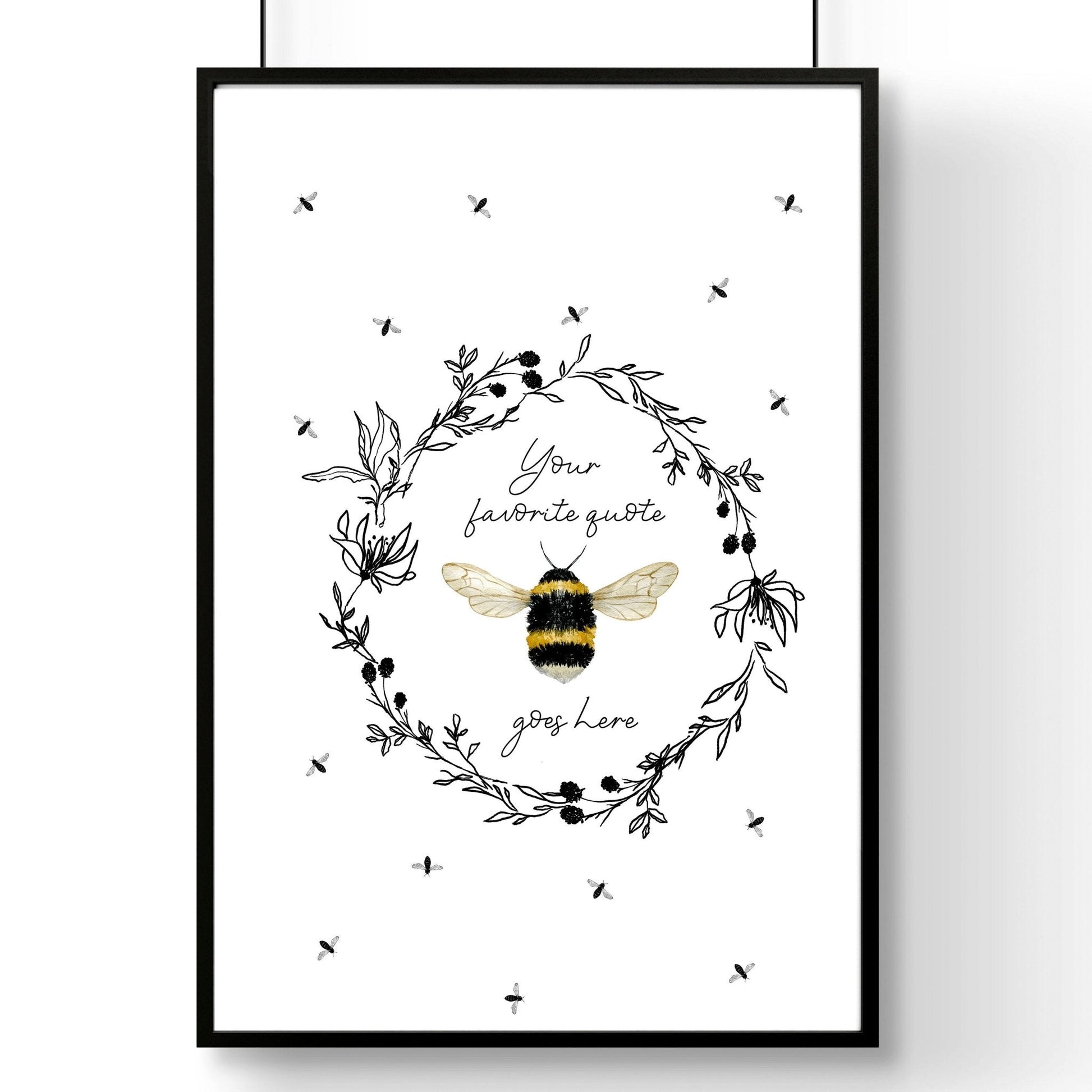 Bees wall art print for Kitchen