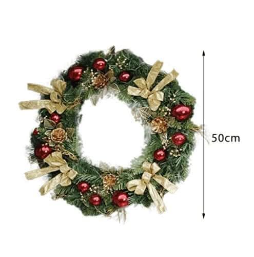 Christmas Wreath with Red & Gold Decorations 50cm